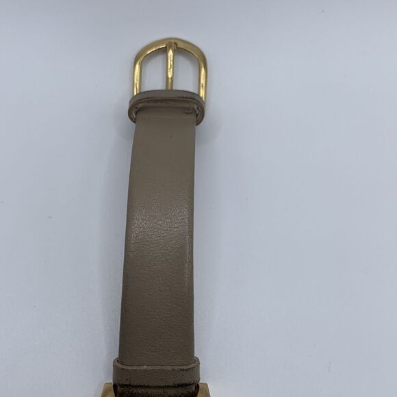 Olivia Burton White Dial Gold Case Cream Tan Leather Band 38mm Women\'s Watch